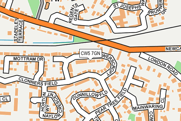 CW5 7GN map - OS OpenMap – Local (Ordnance Survey)