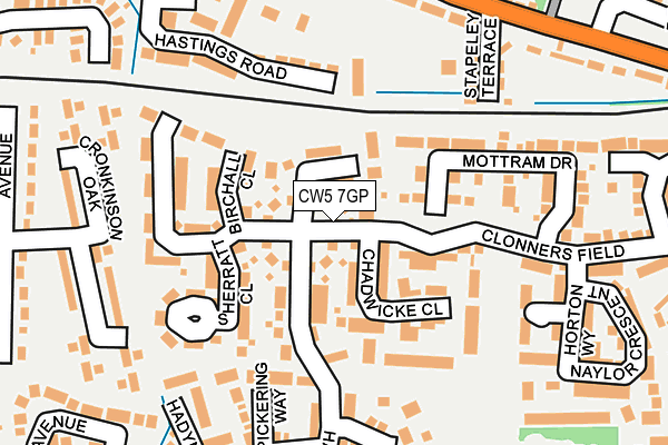 CW5 7GP map - OS OpenMap – Local (Ordnance Survey)