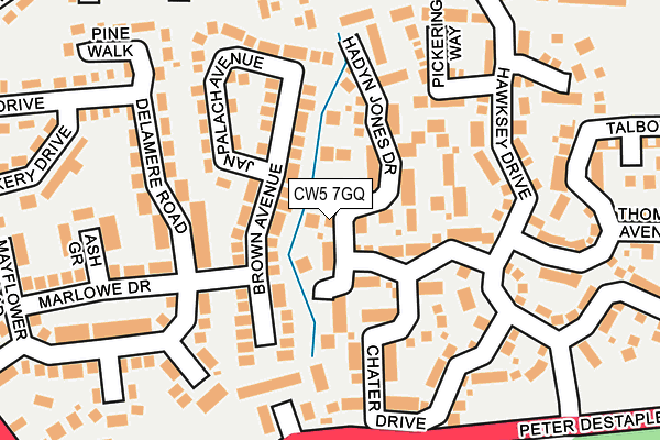 CW5 7GQ map - OS OpenMap – Local (Ordnance Survey)