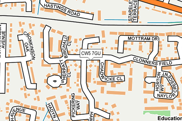 CW5 7GU map - OS OpenMap – Local (Ordnance Survey)