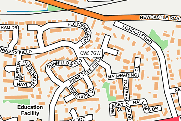 CW5 7GW map - OS OpenMap – Local (Ordnance Survey)