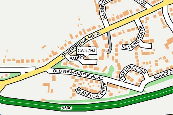 CW5 7HJ map - OS OpenMap – Local (Ordnance Survey)