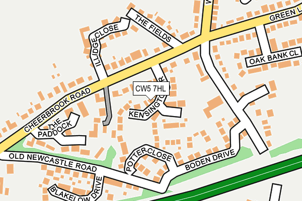 CW5 7HL map - OS OpenMap – Local (Ordnance Survey)