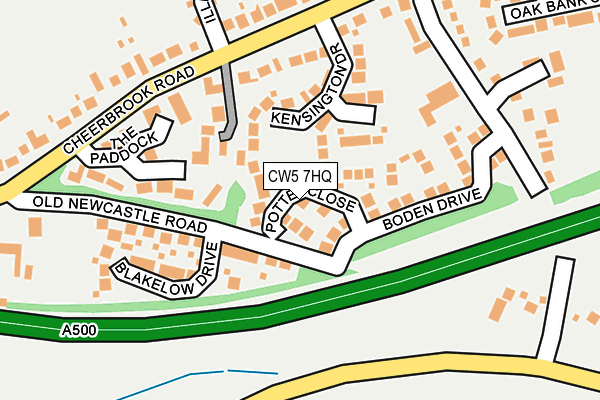 CW5 7HQ map - OS OpenMap – Local (Ordnance Survey)