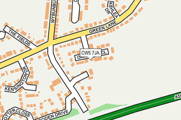 CW5 7JA map - OS OpenMap – Local (Ordnance Survey)