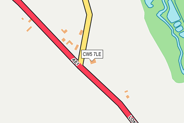 CW5 7LE map - OS OpenMap – Local (Ordnance Survey)