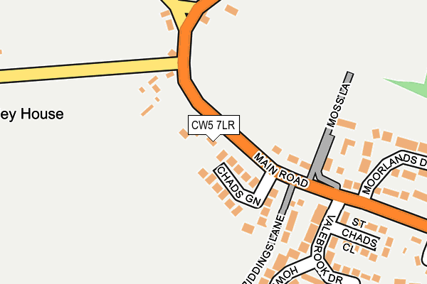 CW5 7LR map - OS OpenMap – Local (Ordnance Survey)