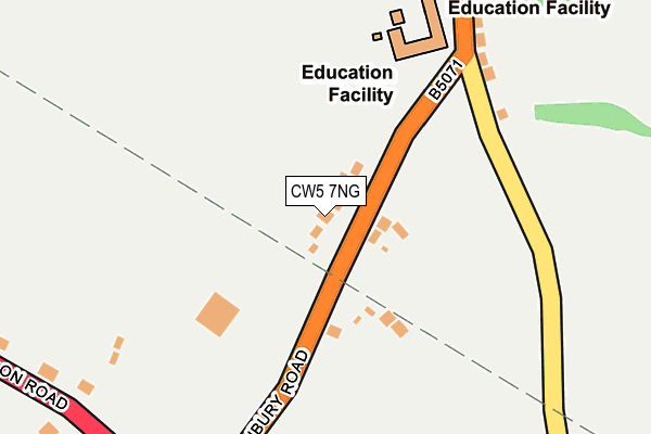 CW5 7NG map - OS OpenMap – Local (Ordnance Survey)