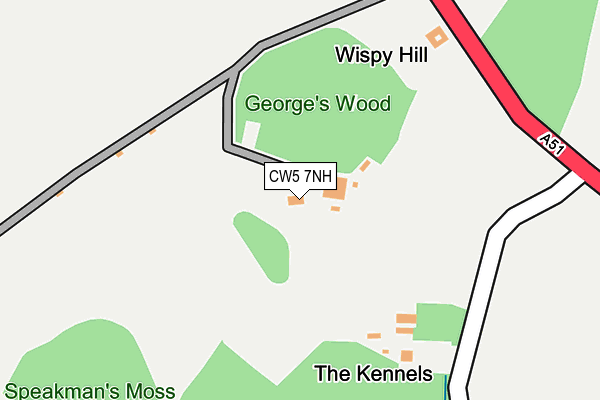 CW5 7NH map - OS OpenMap – Local (Ordnance Survey)