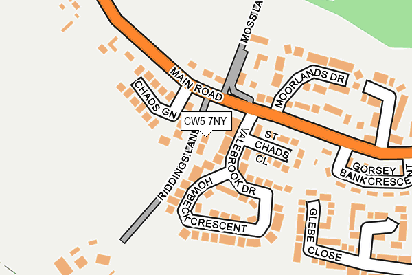 CW5 7NY map - OS OpenMap – Local (Ordnance Survey)