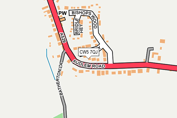 CW5 7QJ map - OS OpenMap – Local (Ordnance Survey)