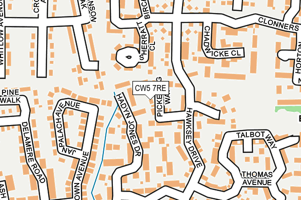 CW5 7RE map - OS OpenMap – Local (Ordnance Survey)