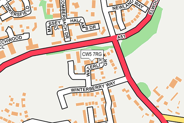 CW5 7RG map - OS OpenMap – Local (Ordnance Survey)