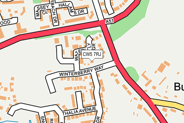 CW5 7RJ map - OS OpenMap – Local (Ordnance Survey)