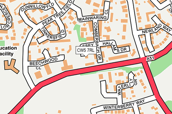 Map of HOLLYWHITE ENGINEERING LTD at local scale