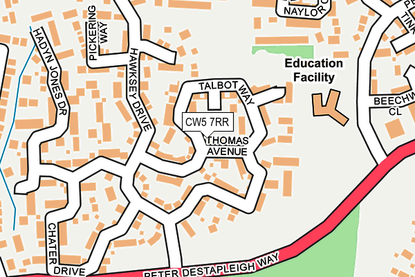 CW5 7RR map - OS OpenMap – Local (Ordnance Survey)