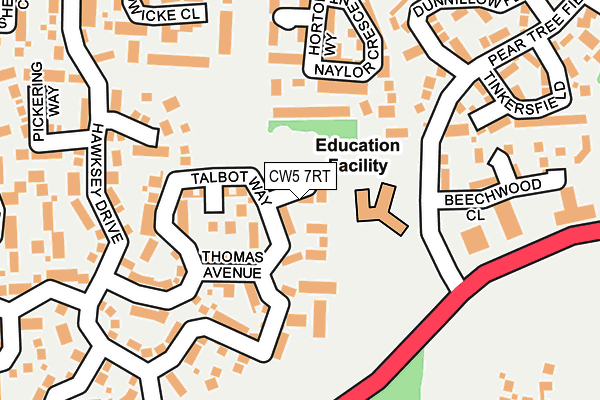 CW5 7RT map - OS OpenMap – Local (Ordnance Survey)