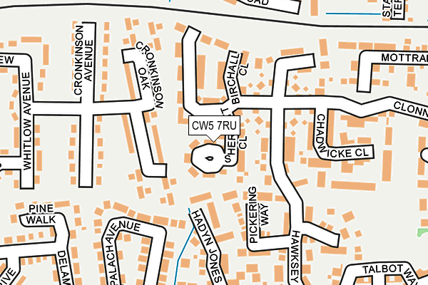 CW5 7RU map - OS OpenMap – Local (Ordnance Survey)