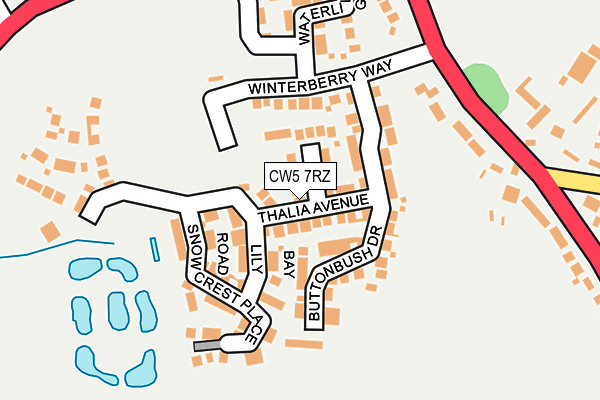 CW5 7RZ map - OS OpenMap – Local (Ordnance Survey)