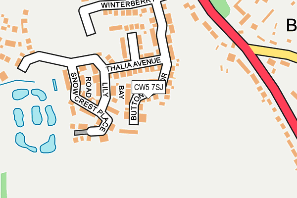 CW5 7SJ map - OS OpenMap – Local (Ordnance Survey)