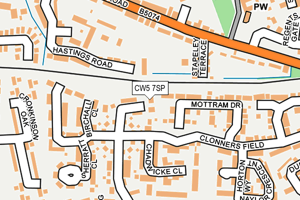 CW5 7SP map - OS OpenMap – Local (Ordnance Survey)