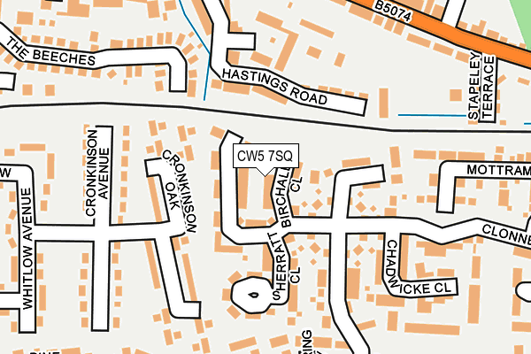 CW5 7SQ map - OS OpenMap – Local (Ordnance Survey)