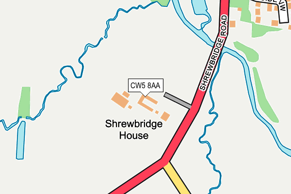 CW5 8AA map - OS OpenMap – Local (Ordnance Survey)