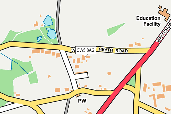 CW5 8AG map - OS OpenMap – Local (Ordnance Survey)