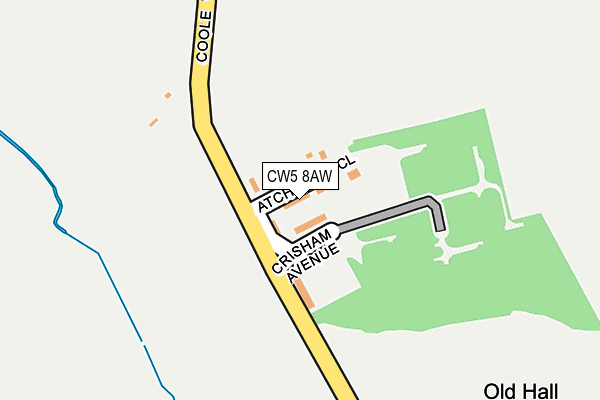 CW5 8AW map - OS OpenMap – Local (Ordnance Survey)