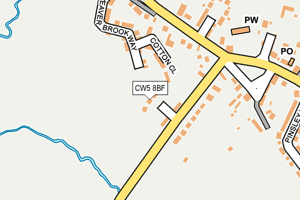 CW5 8BF map - OS OpenMap – Local (Ordnance Survey)