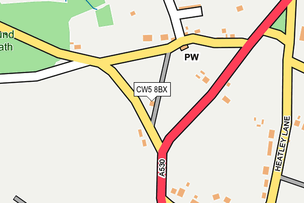 CW5 8BX map - OS OpenMap – Local (Ordnance Survey)