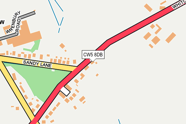 CW5 8DB map - OS OpenMap – Local (Ordnance Survey)