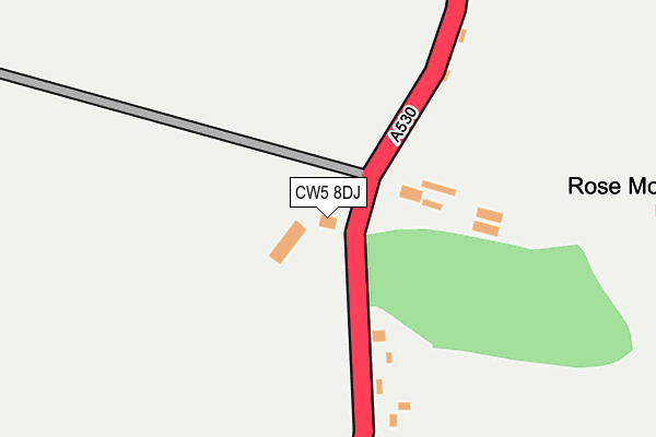 CW5 8DJ map - OS OpenMap – Local (Ordnance Survey)