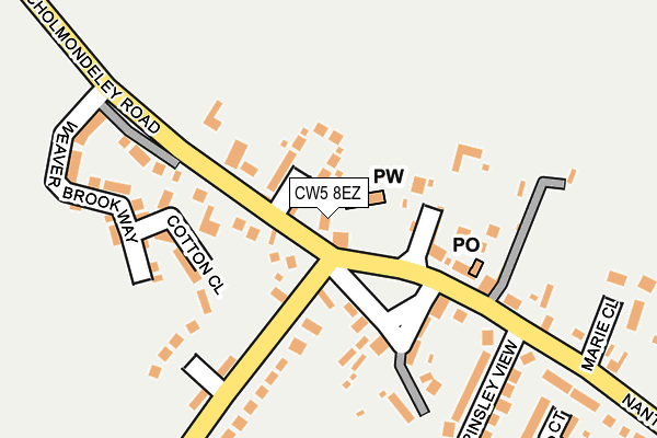 CW5 8EZ map - OS OpenMap – Local (Ordnance Survey)