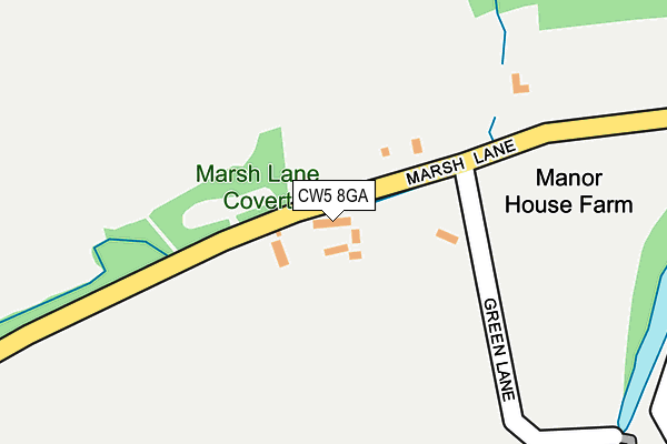 CW5 8GA map - OS OpenMap – Local (Ordnance Survey)