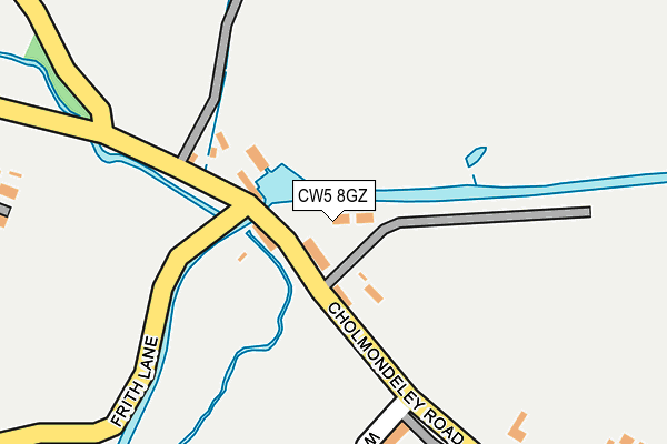 CW5 8GZ map - OS OpenMap – Local (Ordnance Survey)