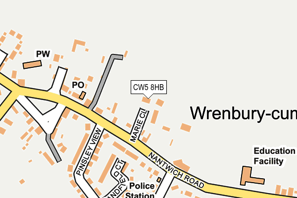 CW5 8HB map - OS OpenMap – Local (Ordnance Survey)