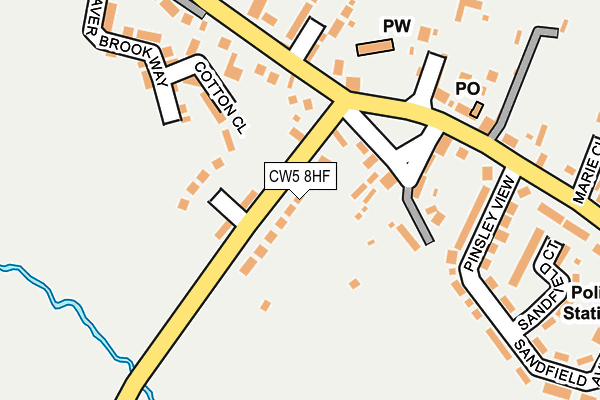 CW5 8HF map - OS OpenMap – Local (Ordnance Survey)