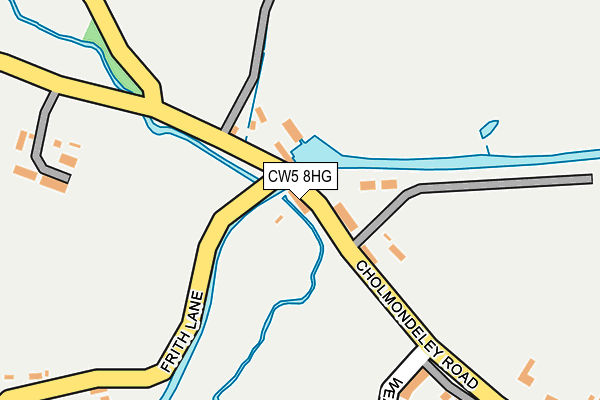 CW5 8HG map - OS OpenMap – Local (Ordnance Survey)