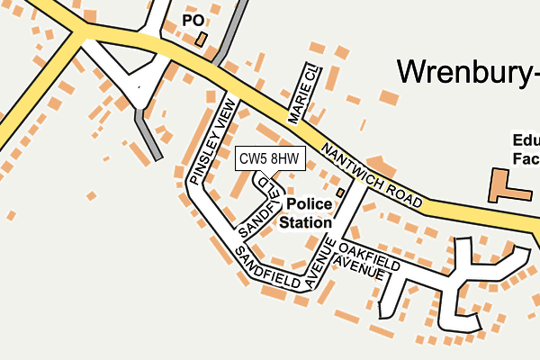 CW5 8HW map - OS OpenMap – Local (Ordnance Survey)