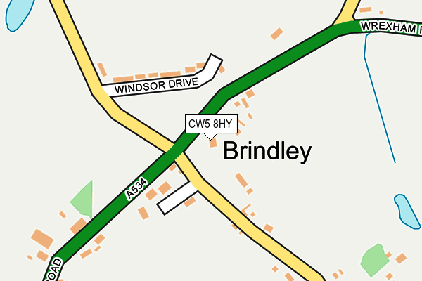 CW5 8HY map - OS OpenMap – Local (Ordnance Survey)