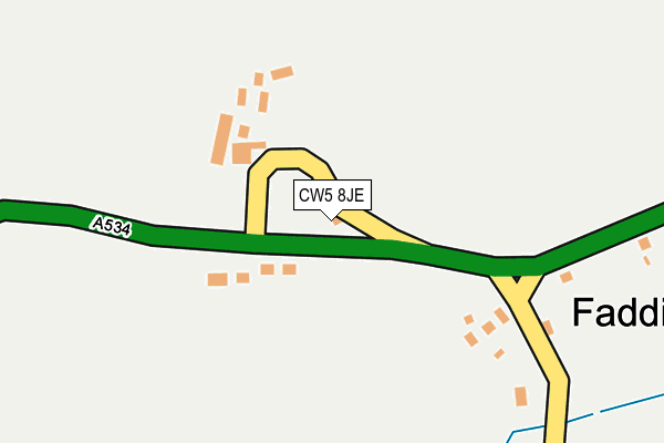 CW5 8JE map - OS OpenMap – Local (Ordnance Survey)