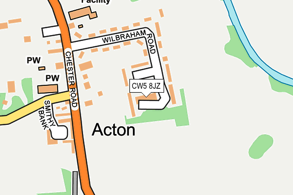 CW5 8JZ map - OS OpenMap – Local (Ordnance Survey)