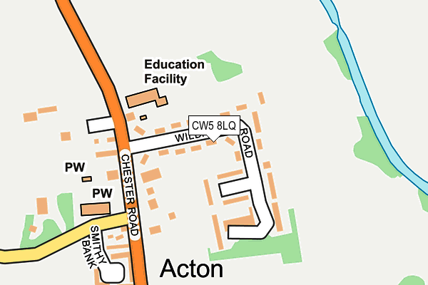 CW5 8LQ map - OS OpenMap – Local (Ordnance Survey)