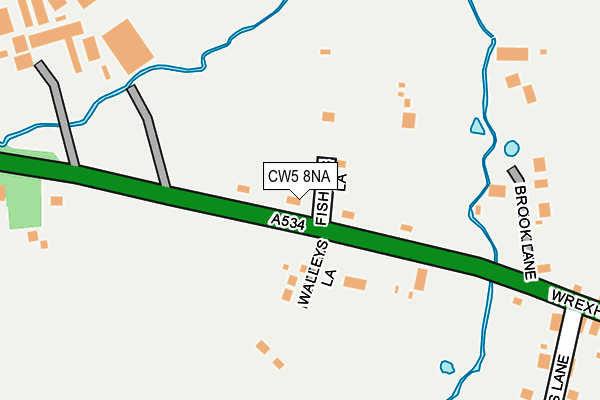 CW5 8NA map - OS OpenMap – Local (Ordnance Survey)