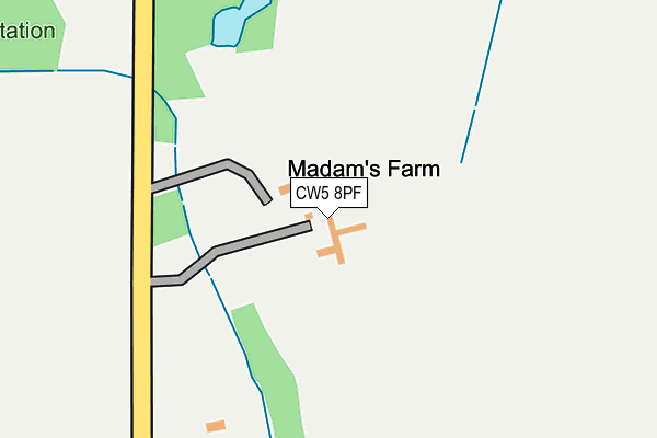 CW5 8PF map - OS OpenMap – Local (Ordnance Survey)