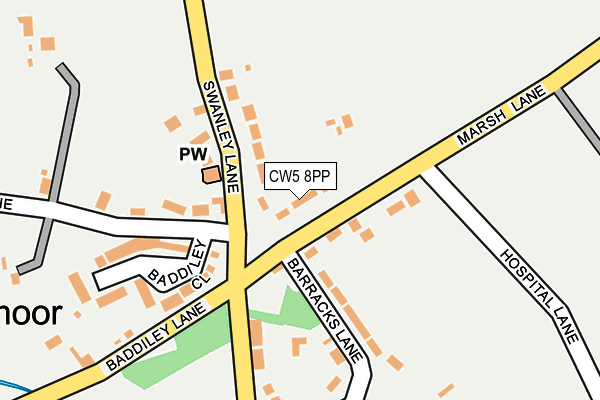 CW5 8PP map - OS OpenMap – Local (Ordnance Survey)