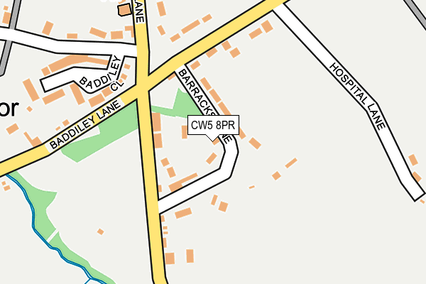 CW5 8PR map - OS OpenMap – Local (Ordnance Survey)