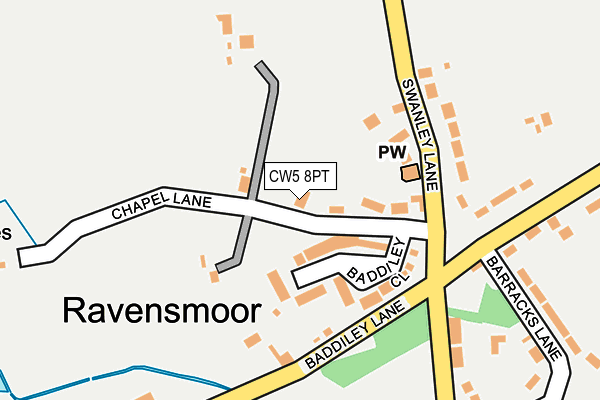 CW5 8PT map - OS OpenMap – Local (Ordnance Survey)