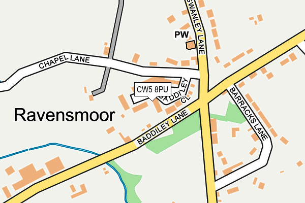 CW5 8PU map - OS OpenMap – Local (Ordnance Survey)